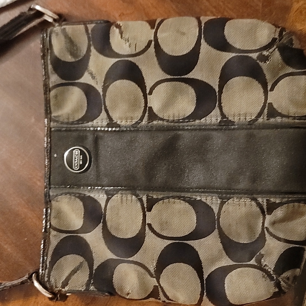 Coach bag with walet some fading
